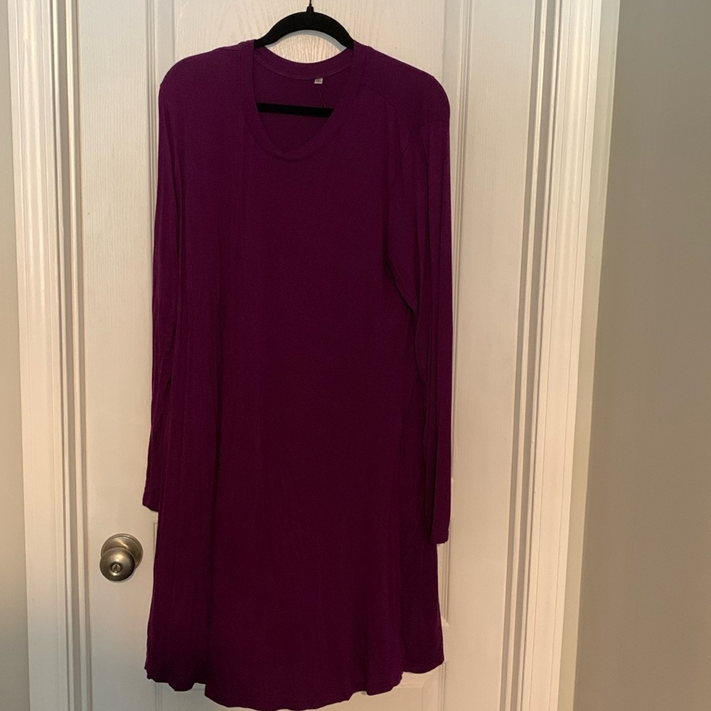 Purple 2XL long sleeve dress